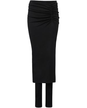 Alaïa Alaïa Draped Skirt Pants - Black