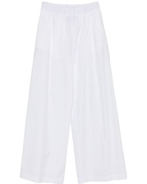 Semicouture Elasticated Palazzo Pants - White