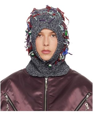 Chopova Lowena Washed Up Balaclava Hat - Blue