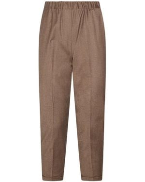 Antonelli Elastic-Waist Trousers - Brown