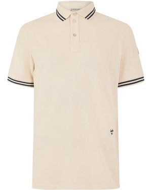 Moncler Shortsleeve Polo Shirt - Natural