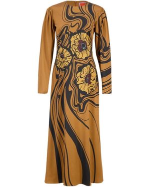 La DoubleJ Clingy Swing Maxi Dress - Metallic