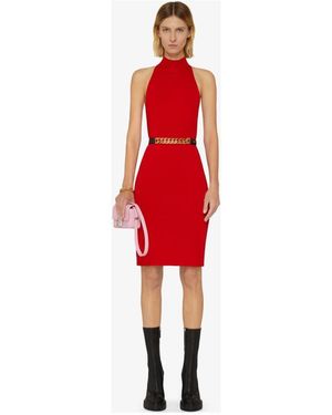 Givenchy Knitted Sleeveless Dress - Red