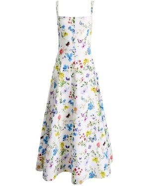 Alice + Olivia Polly Flared Midi Dress - Blue