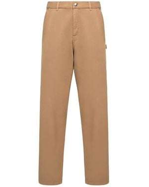 Moncler Gabardine Cargo Trousers - Natural