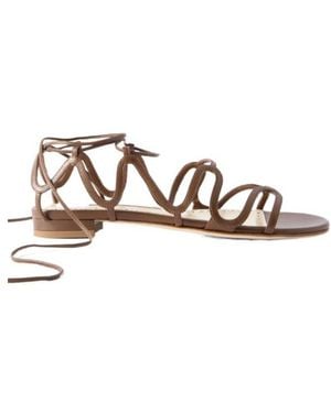 Manolo Blahnik Leather Sandals - Brown