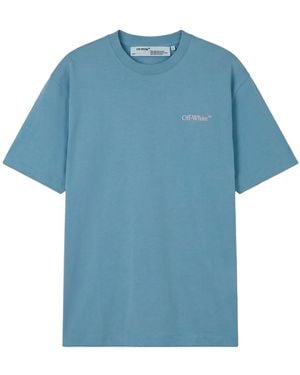 Off-White c/o Virgil Abloh Casual Cotton T-Shirt - Blue