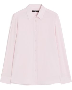 Weekend by Maxmara Buttoned Silk Shirt - Pink