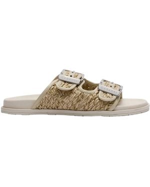 Casadei Birky Braided Sandals - Metallic