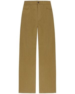 Rohe Wide-Leg Five-Pocket Trousers - Green