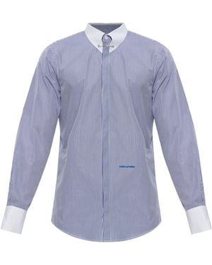 DSquared² Long Sleeve Striped Shirt - Blue