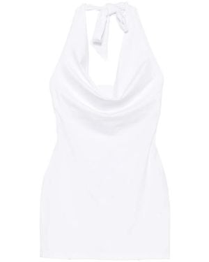 Frankie's Bikinis Halter-Neck Dress - White