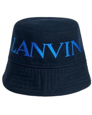 Lanvin Reversible Batman-Print Bucket Hat - Blue