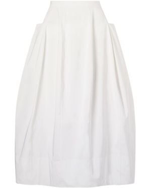 Tibi Lantern Panelled Shell Skirt - White