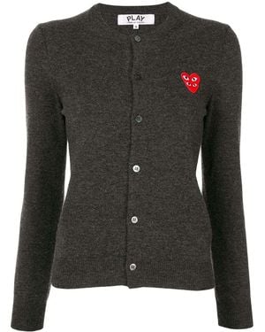 COMME DES GARÇONS PLAY Logo-Embellished Cardigan - Black