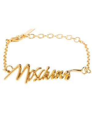 Moschino Logo Bracelet - Metallic