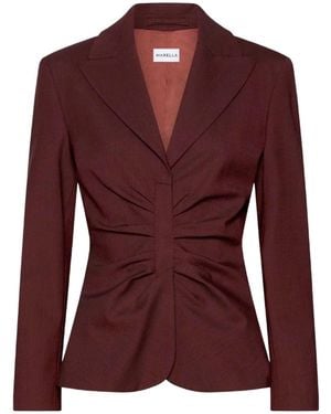 Marella Ruffled-Detail Jacket - Purple