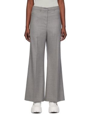Low Classic Wide-Leg Pressed And Sewn Casual Trousers - Black