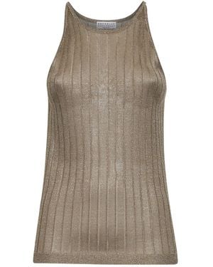 Brunello Cucinelli Knitted Vest - Brown