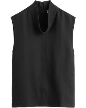 TOTEME High-Neck Blouse - Black