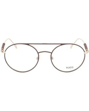 Tod's Round Plano Eyeglass Frame - White