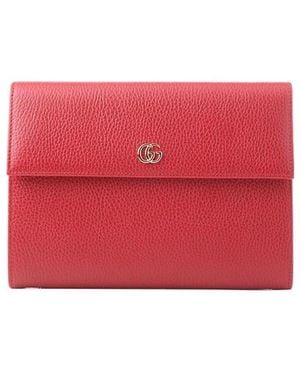 Gucci Gg Logo Clutch - Red