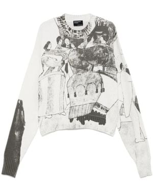 Enfants Riches Deprimes Crew Neck Long Sleeve Sweater - White