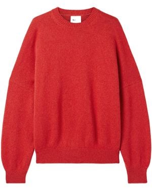 KHAITE Long-Sleeved Knitted Shirt - Red
