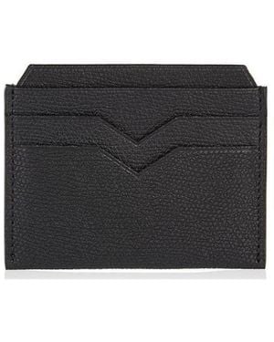 Valextra V-Shaped Lacquered Edge Cardholder - Black