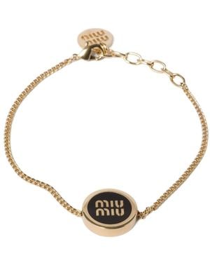 Miu Miu Enamelled Metal Bracelet - Metallic