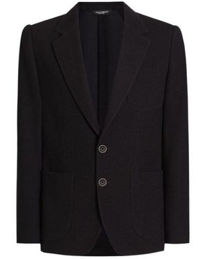 Dolce & Gabbana Single-Breasted Taormina Jersey Jacket - Black