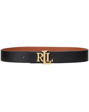 Ralph Lauren Leather-Tone Buckle Belt - White