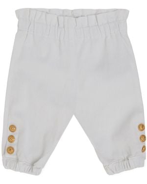 Balmain Button-Detail Pants Babies - White