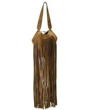 KHAITE Lotus Tassel Leather Handbag - Metallic