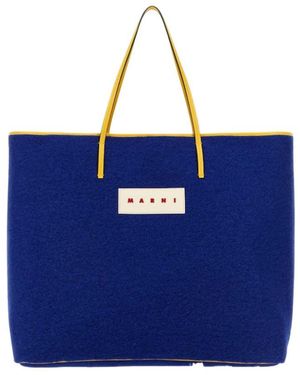 Marni Medium Reversible Janus Tote Bag - Blue
