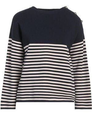 Max Mara Striped Knit Top - Black