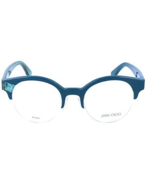 Jimmy Choo Eyewear Round Frame Glasses - Blue