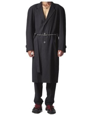 Magliano Belted Cotton Coat - Black