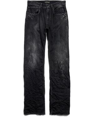 Balenciaga City Straight-Leg Jeans - Black