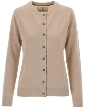 Barbour Long-Sleeve Button-Front Cardigan - Natural