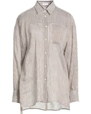 Brunello Cucinelli Striped Long Shirt - Grey