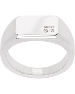 NUMBERING Signet Ring - White