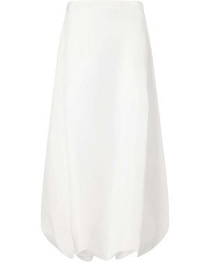 Tibi Jalousie Shell Midi Skirt - White