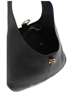 Ferragamo Small Gancini Hobo Bag - Black