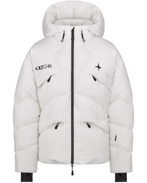 Dior And Descente And Lewis Hamilton Quilted Puffer Ski Jacket - Grey