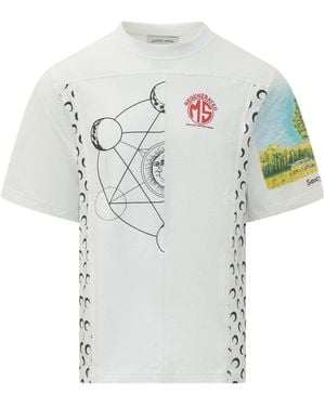 Marine Serre Logo Printed T-Shirt - White