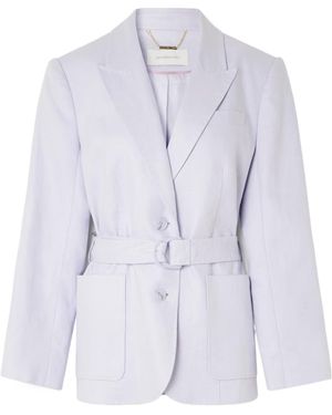 Zimmermann Luna Belted Blazer - Blue