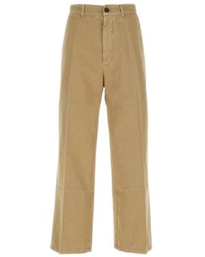 Incotex Embellished Wide Leg Trousers - Natural
