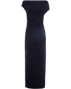 P.A.R.O.S.H. Off-Shoulder Maxi Dress - Blue