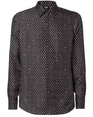 Fendi Printed Silk Shirt - Black